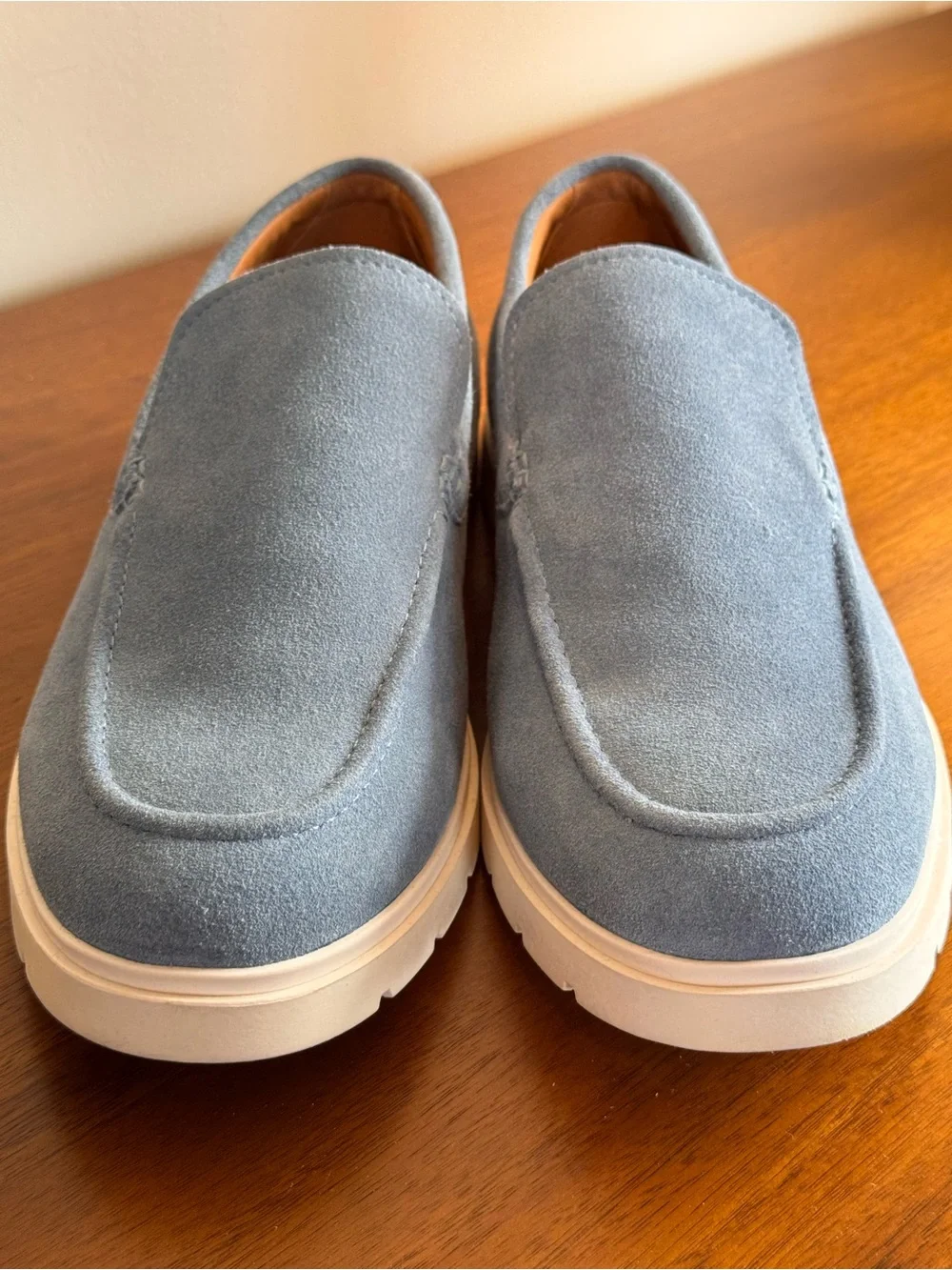 Nordstrom Men's Blue Suede Slip-On Loafers Ortholite Sneaker 9.5M NWOB